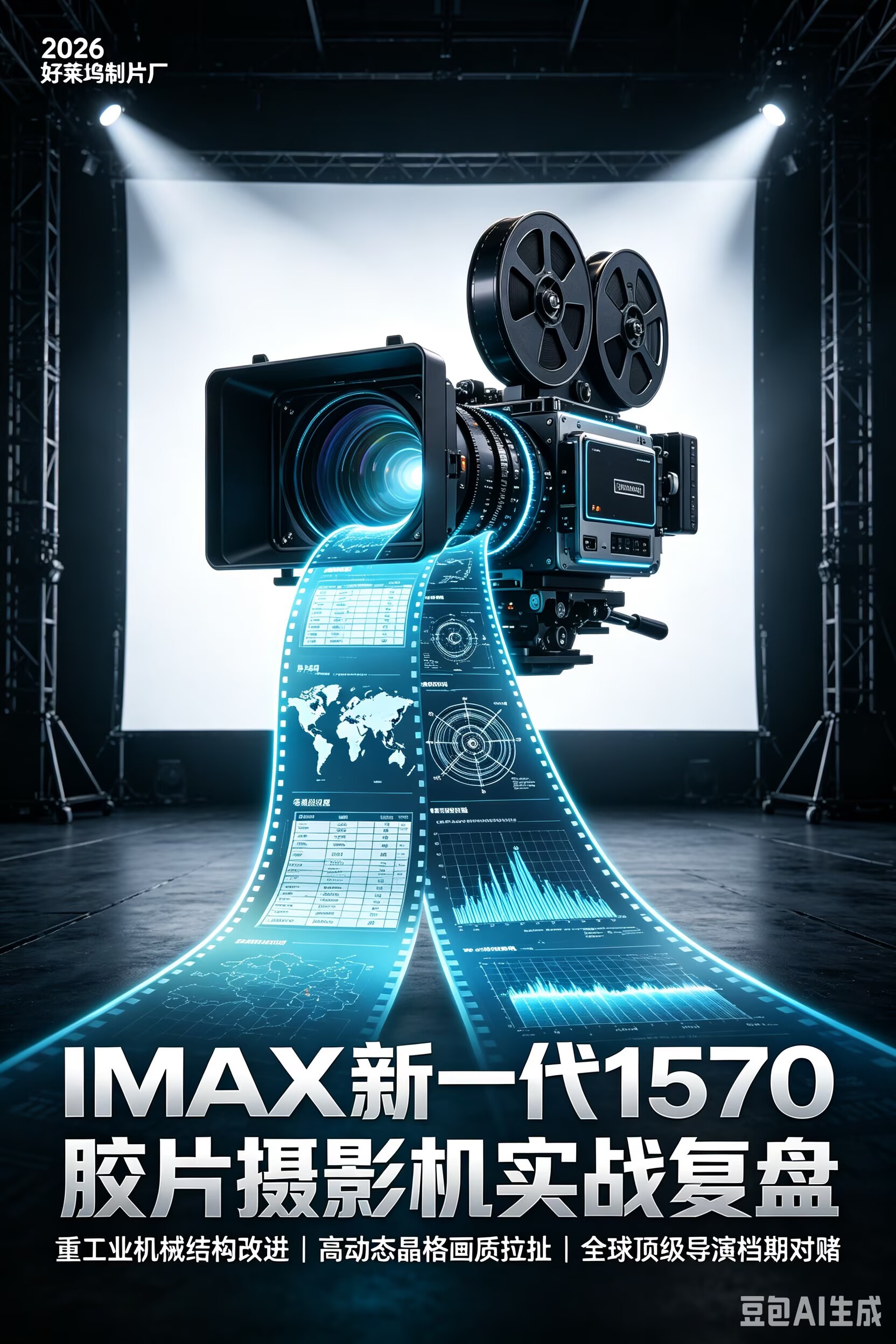 2026好莱坞制片厂IMAX新一代1570胶片摄影机实战复盘：重工业机械结构改进、高动态晶格画质拉扯与全球顶级导演档期对赌封面图